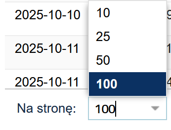 Zrzut ekranu pokazujący jak ustawić widoczność maksymalnej liczby wierszy w planie zajęć WU